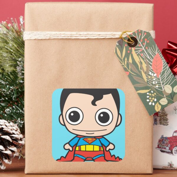 Mini_Superman_Square_Sticker_5 Mini Superman Square Sticker