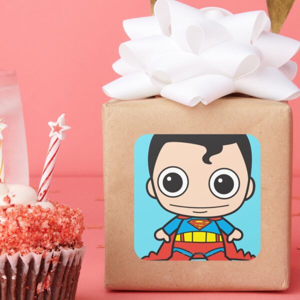 Mini_Superman_Square_Sticker_6 Mini Superman Square Sticker