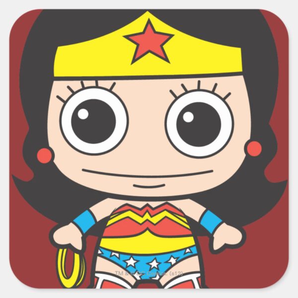 Mini_Wonder_Woman_Square_Sticker_1 Mini Wonder Woman Square Sticker