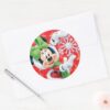 Minnie_Holding_Snowflake_Classic_Round_Sticker_3 Minnie Holding Snowflake Classic Round Sticker