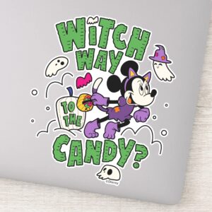Minnie Mouse Witch Way To The Candy Sticker