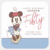 Minnie Mouse 50th Birthday Square Sticker