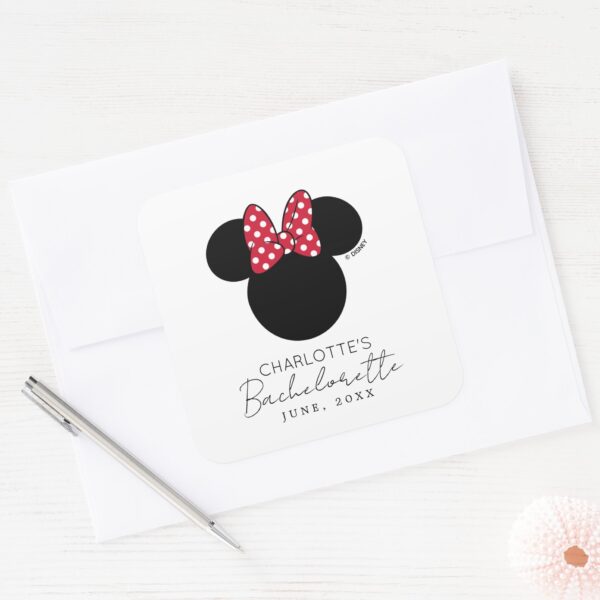 Minnie_Mouse_Bachelorette_Party_Weekend_Square_Sticker_3 Minnie Mouse Bachelorette Party Weekend Square Sticker