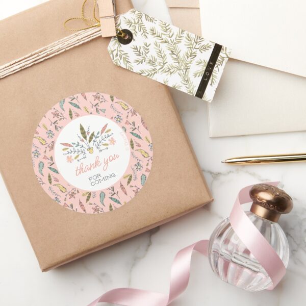 Minnie_Mouse_Boho_Festival_Birthday_Classic_Round_Sticker_6 Minnie Mouse Boho Festival Birthday Classic Round Sticker