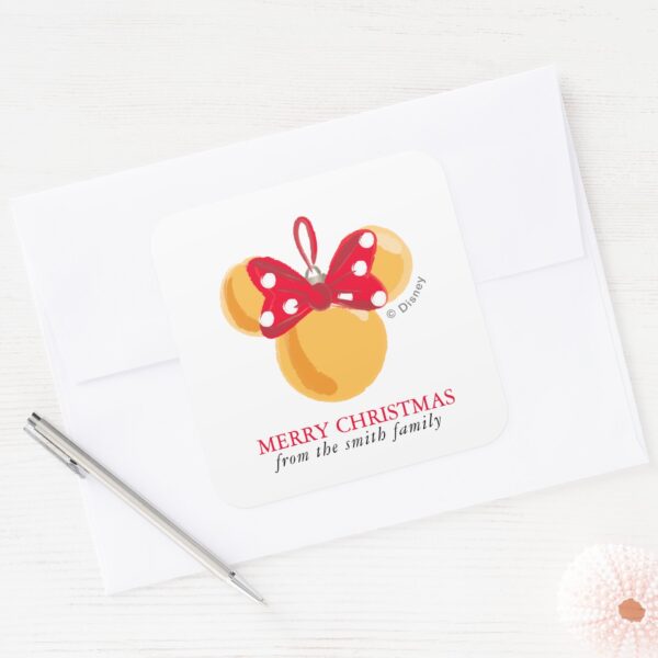 Minnie_Mouse_Christmas_Ornament_-_Personalized_Squ_Square_Sticker_3 Minnie Mouse Christmas Ornament Personalized Squ Square Sticker