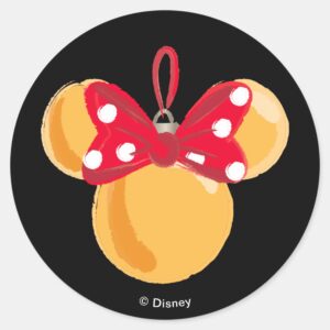 Minnie Mouse Christmas Ornament Classic Round Sticker