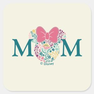 Minnie_Mouse_Floral_Icon_-_Happy_Mother's_Day_Square_Sticker_1 Minnie Mouse Floral Icon Happy Mothers Day Square Sticker