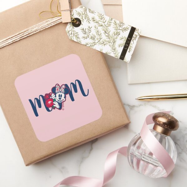 Minnie_Mouse_Floral_Pattern_-_Happy_Mother's_Day_Square_Sticker_5 Minnie Mouse Floral Pattern Happy Mothers Day Square Sticker