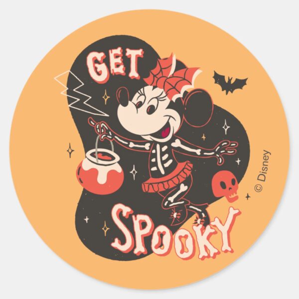 Minnie_Mouse_Get_Spooky_Classic_Round_Sticker_1 Minnie Mouse Get Spooky Classic Round Sticker
