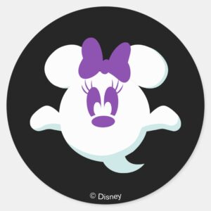 Minnie Mouse Ghost Classic Round Sticker