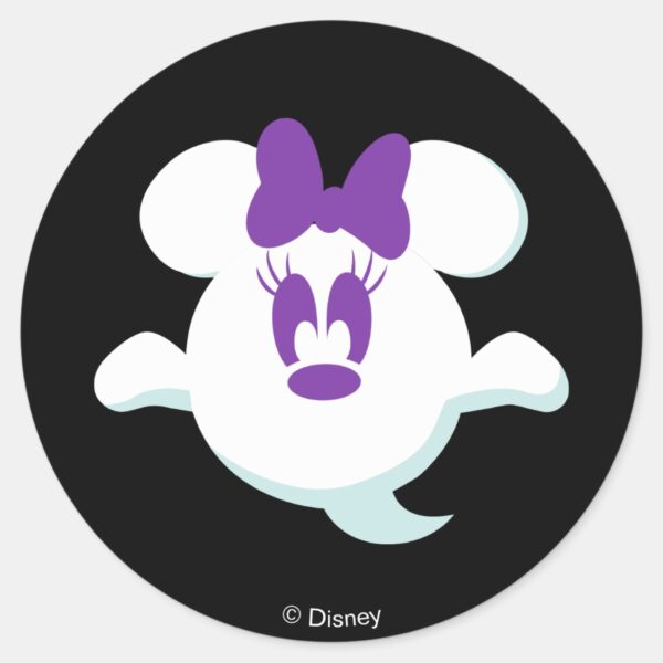 Minnie_Mouse_Ghost_Classic_Round_Sticker_1 Minnie Mouse Ghost Classic Round Sticker