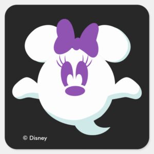 Minnie Mouse Ghost Square Sticker