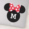 Minnie Mouse Head Silhouette With Monogram Sticker