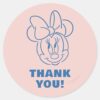 Minnie_Mouse_Pink_Colorblock___Girls_Birthday_Classic_Round_Sticker_1 Minnie Mouse Pink Colorblock Girls Birthday Classic Round Sticker