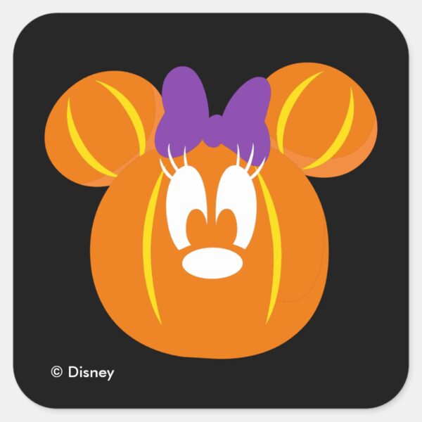 Minnie_Mouse_Pumpkin_Square_Sticker_1 Minnie Mouse Pumpkin Square Sticker