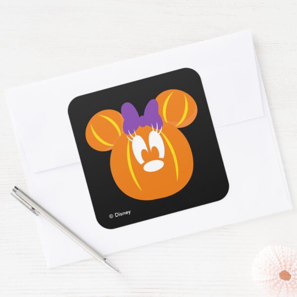 Minnie_Mouse_Pumpkin_Square_Sticker_3 Minnie Mouse Pumpkin Square Sticker