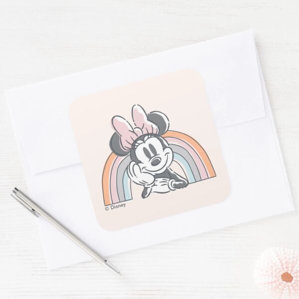 Minnie_Mouse_Rainbow_Square_Sticker_3 Minnie Mouse Rainbow Square Sticker