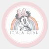 Minnie_Mouse_Rainbow_Watercolor_Baby_Shower_Classic_Round_Sticker_1 Minnie Mouse Rainbow Watercolor Baby Shower Classic Round Sticker