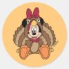 Minnie_Mouse_Thanksgiving_Turkey_Classic_Round_Sticker_1 Minnie Mouse Thanksgiving Turkey Classic Round Sticker