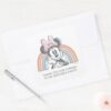 Minnie_Mouse_Watercolor_Rainbow_Birthday_Square_Sticker_3 Minnie Mouse Watercolor Rainbow Birthday Square Sticker