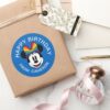 Minnie_Mouse_Wearing_Rainbow_Bow___Happy_Birthday_Classic_Round_Sticker_5 Minnie Mouse Wearing Rainbow Bow Happy Birthday Classic Round Sticker
