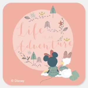 Minnie Mouse Daisy Duck Life Is An Adventure Square Sticker
