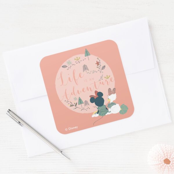 Minnie_Mouse_&_Daisy_Duck___Life_is_an_Adventure_Square_Sticker_3 Minnie Mouse Daisy Duck Life Is An Adventure Square Sticker
