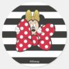 Minnie Mouse Bow Tie Classic Round Sticker
