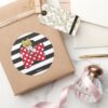 Minnie Mouse Bow Tie Classic Round Sticker