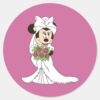 Minnie_Mouse___Bride_at_Wedding_Classic_Round_Sticker_1 Minnie Mouse Bride At Wedding Classic Round Sticker
