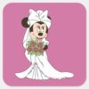 Minnie_Mouse___Bride_at_Wedding_Square_Sticker_1 Minnie Mouse Bride At Wedding Square Sticker