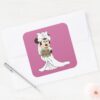 Minnie_Mouse___Bride_at_Wedding_Square_Sticker_3 Minnie Mouse Bride At Wedding Square Sticker