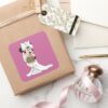 Minnie_Mouse___Bride_at_Wedding_Square_Sticker_5 Minnie Mouse Bride At Wedding Square Sticker
