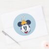Minnie_Mouse___Fun_Flower_Hat_Classic_Round_Sticker_3 Minnie Mouse Fun Flower Hat Classic Round Sticker