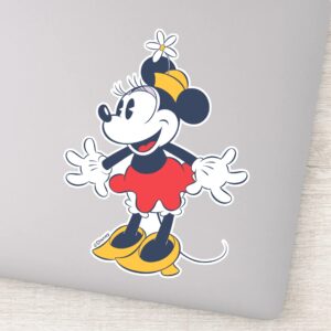 Minnie Mouse Fun Flower Hat Pose Sticker
