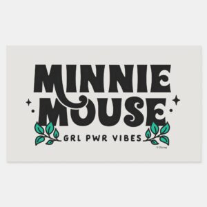 Minnie Mouse GRL Power Vibes Rectangular Sticker