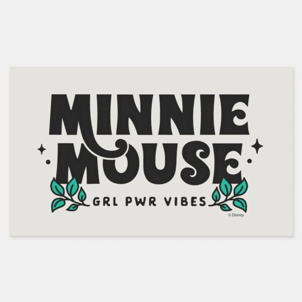 Minnie_Mouse___GRL_Power_Vibes_Rectangular_Sticker_1 Minnie Mouse GRL Power Vibes Rectangular Sticker