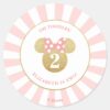 Minnie_Mouse___Gold_&_Pink_-_Thank_You_Classic_Round_Sticker_3 Minnie Mouse Gold Pink Thank You Classic Round Sticker