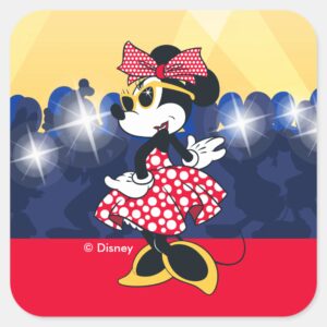 Minnie Mouse Hollywoods Leading Lady Square Sticker
