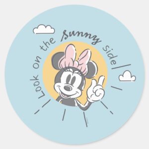Minnie_Mouse___Look_on_the_Sunny_Side_Classic_Round_Sticker_1 Minnie Mouse Look On The Sunny Side Classic Round Sticker
