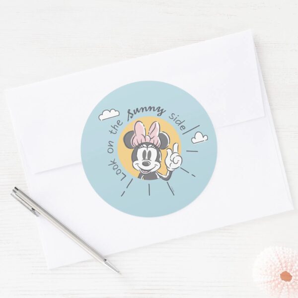Minnie_Mouse___Look_on_the_Sunny_Side_Classic_Round_Sticker_3 Minnie Mouse Look On The Sunny Side Classic Round Sticker