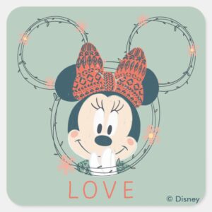 Minnie Mouse Love Square Sticker