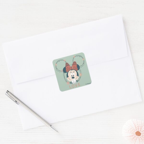 Minnie_Mouse___Love_Square_Sticker_3 Minnie Mouse Love Square Sticker