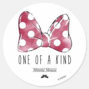 Minnie Mouse One Of A Kind Classic Round Sticker