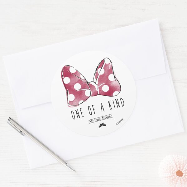 Minnie_Mouse___One_Of_A_Kind_Classic_Round_Sticker_3 Minnie Mouse One Of A Kind Classic Round Sticker