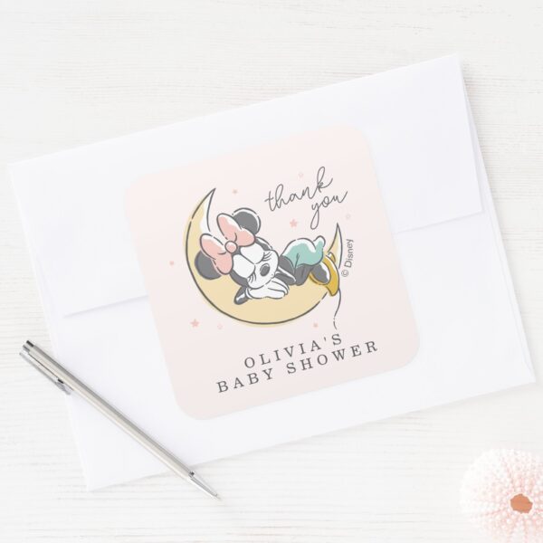 Minnie_Mouse___Over_the_Moon_-_Girl_Baby_Shower_Square_Sticker_3 Minnie Mouse Over The Moon Girl Baby Shower Square Sticker