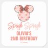 Minnie_Mouse___Pink_Mermaid_Birthday_Square_Sticker_2 Minnie Mouse Pink Mermaid Birthday Square Sticker