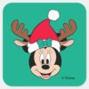 Minnie_Mouse___Reindeer_Ears_&_Santa_Hat_Square_Sticker_1 Minnie Mouse Reindeer Ears Santa Hat Square Sticker