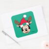 Minnie_Mouse___Reindeer_Ears_&_Santa_Hat_Square_Sticker_3 Minnie Mouse Reindeer Ears Santa Hat Square Sticker