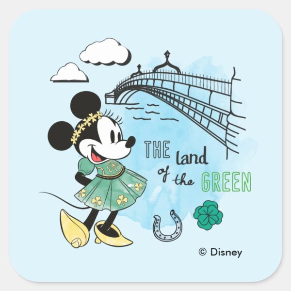 Minnie_Mouse___St._Patrick's_Day_-_Land_of_the_Gre_Square_Sticker_1 Minnie Mouse St. Patricks Day Land Of The Gre Square Sticker